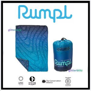 Rumpl Original Puffy Print Junior Kids Blanket in Ocean Fade Blue - NWT